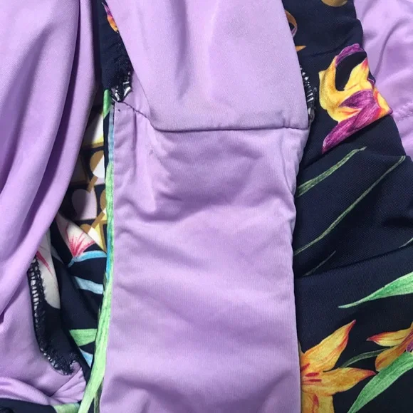 Trina Turk Fiji Ruffled Off Shoulder One Piece Flattering size 12 Large … - Picture 6 of 12